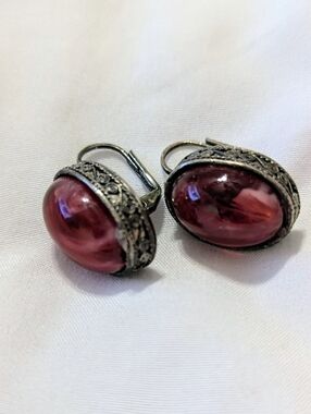 Vtg Tiger Eye Earrings